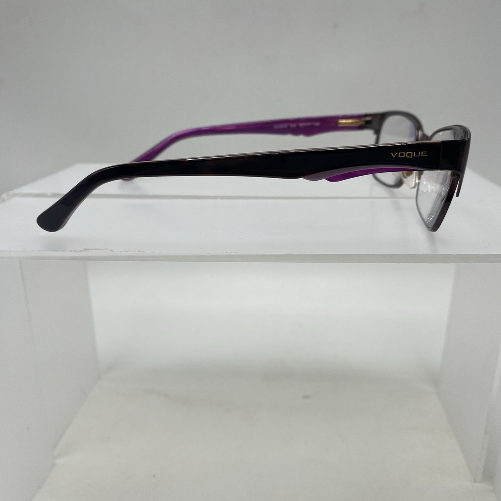 Vogue Eyeglasses FRAMES ONLY VO3918 Cat Eye 52-17-135 Black Purple 246 - Picture 3 of 16